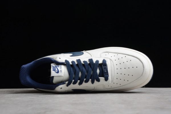 Hot Sale Nike Air Force 1 07 Beige Dark Blue For Cheap PA3035-068-3