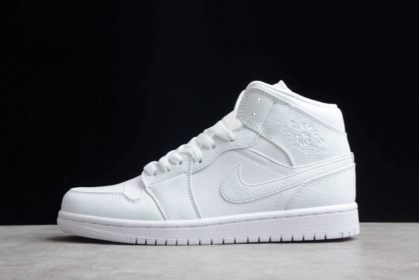 Nike Air Jordan 1 Mid “Triple White” New Release 554724-130