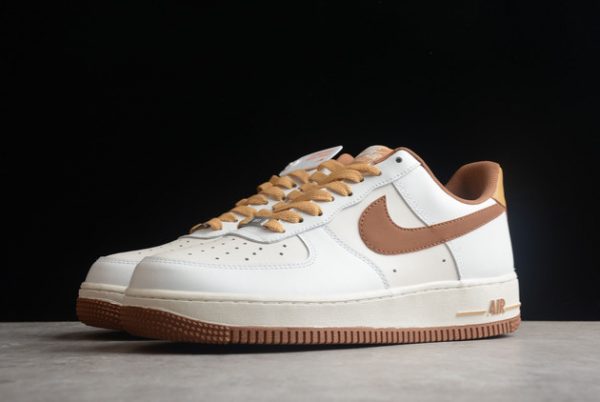 New Release 2022 Nike Force 1 Low White Brown CW3388-204-2