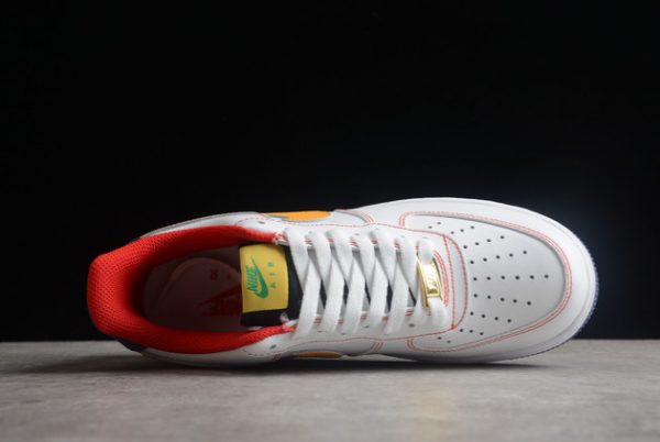 Discount Nike Air Force 1 ’07 White/Red-Orange-Navy Sneakers AF1234-010-3