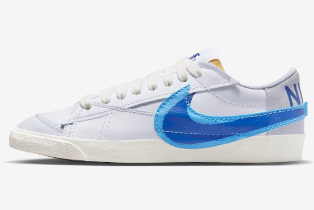 2023 Nike Blazer Low Jumbo “Double Swoosh” Outlet Sale FN3413-100